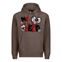 Coffee my heart is on that field soccer Premium Hoodie - MaliasSmallBusiness