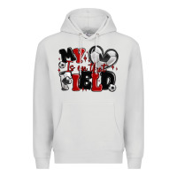 Dove Grey my heart is on that field soccer Premium Hoodie - MaliasSmallBusiness