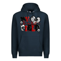 Navy my heart is on that field soccer Premium Hoodie - MaliasSmallBusiness