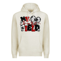 Oatmeal Heather my heart is on that field soccer Premium Hoodie - MaliasSmallBusiness
