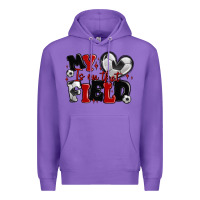 Purple my heart is on that field soccer Premium Hoodie - MaliasSmallBusiness