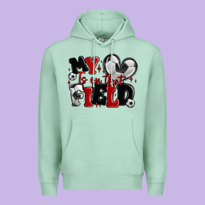 Premium Hoodie my heart is on that field soccer