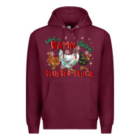 Burgundy what a damn cluckin' fluster fluck chickens christ Premium Hoodie - MaliasSmallBusiness