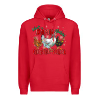Red what a damn cluckin' fluster fluck chickens christ Premium Hoodie - MaliasSmallBusiness