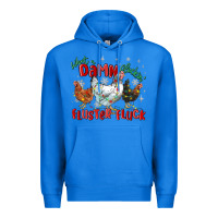 True Royal what a damn cluckin' fluster fluck chickens christ Premium Hoodie - MaliasSmallBusiness