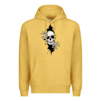 Antique Gold skull in the wall file Premium Hoodie - MaliasSmallBusiness