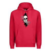 Cardinal skull in the wall file Premium Hoodie - MaliasSmallBusiness