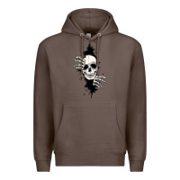 Coffee skull in the wall file Premium Hoodie - MaliasSmallBusiness