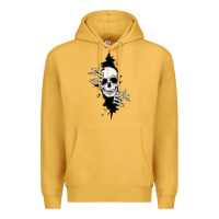 Mustard skull in the wall file Premium Hoodie - MaliasSmallBusiness