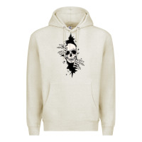 Oatmeal Heather skull in the wall file Premium Hoodie - MaliasSmallBusiness