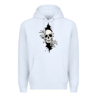 White skull in the wall file Premium Hoodie - MaliasSmallBusiness