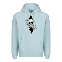 Blue Mist skull in the wall file Premium Hoodie - MaliasSmallBusiness