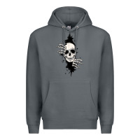 Rock skull in the wall file Premium Hoodie - MaliasSmallBusiness