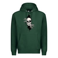 Sports Green skull in the wall file Premium Hoodie - MaliasSmallBusiness