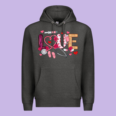 Premium Hoodie love nurse valentines day
