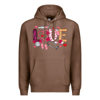 Chestnut love nurse valentines day Premium Hoodie - MaliasSmallBusiness