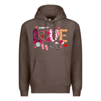 Coffee love nurse valentines day Premium Hoodie - MaliasSmallBusiness