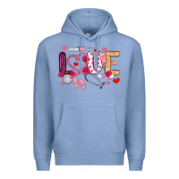 Colony Blue love nurse valentines day Premium Hoodie - MaliasSmallBusiness