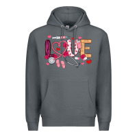 Rock love nurse valentines day Premium Hoodie - MaliasSmallBusiness