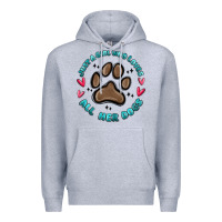 Heather Grey just a girl who loves all her dogs Premium Hoodie - MaliasSmallBusiness
