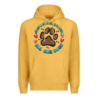 Mustard just a girl who loves all her dogs Premium Hoodie - MaliasSmallBusiness