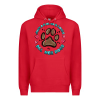 Red just a girl who loves all her dogs Premium Hoodie - MaliasSmallBusiness