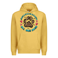Antique Gold just a girl who loves all her dogs Premium Hoodie - MaliasSmallBusiness