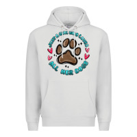Dove Grey just a girl who loves all her dogs Premium Hoodie - MaliasSmallBusiness