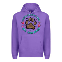 Purple just a girl who loves all her dogs Premium Hoodie - MaliasSmallBusiness