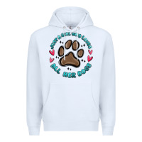 White just a girl who loves all her dogs Premium Hoodie - MaliasSmallBusiness