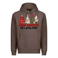 Coffee merry christmas let s play ball baseball Premium Hoodie - MaliasSmallBusiness