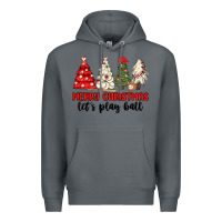 Rock merry christmas let s play ball baseball Premium Hoodie - MaliasSmallBusiness