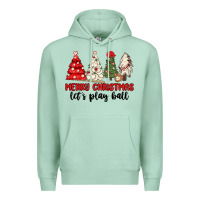 Seafoam merry christmas let s play ball baseball Premium Hoodie - MaliasSmallBusiness