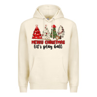 Tofu merry christmas let s play ball baseball Premium Hoodie - MaliasSmallBusiness