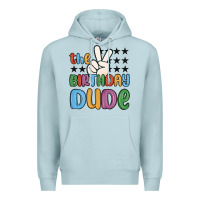 Blue Mist the birthday dude Premium Hoodie - MaliasSmallBusiness