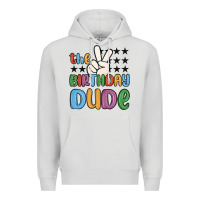 Dove Grey the birthday dude Premium Hoodie - MaliasSmallBusiness