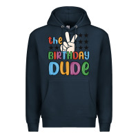 Navy the birthday dude Premium Hoodie - MaliasSmallBusiness