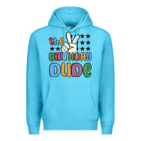 Ocean Blue the birthday dude Premium Hoodie - MaliasSmallBusiness