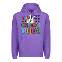 Purple the birthday dude Premium Hoodie - MaliasSmallBusiness