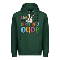 Sports Green the birthday dude Premium Hoodie - MaliasSmallBusiness