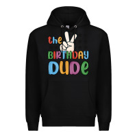 Black the birthday dude Premium Hoodie - MaliasSmallBusiness