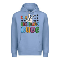 Colony Blue the birthday dude Premium Hoodie - MaliasSmallBusiness