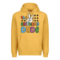 Mustard the birthday dude Premium Hoodie - MaliasSmallBusiness