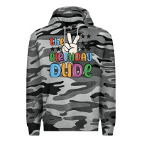 Slate Camo the birthday dude Premium Hoodie - MaliasSmallBusiness