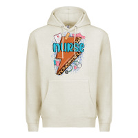 Oatmeal Heather nurse lightning bolt Premium Hoodie - MaliasSmallBusiness