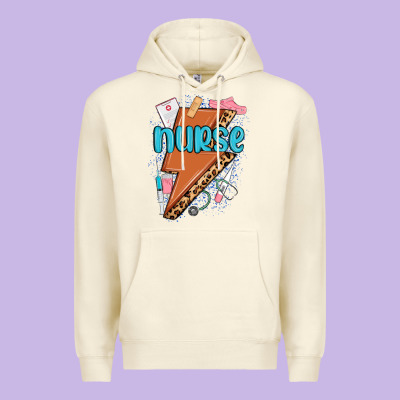 Premium Hoodie nurse lightning bolt