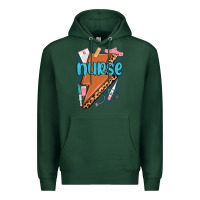 Sports Green nurse lightning bolt Premium Hoodie - MaliasSmallBusiness