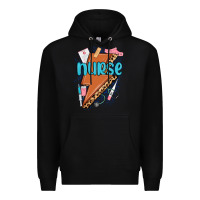 Black nurse lightning bolt Premium Hoodie - MaliasSmallBusiness
