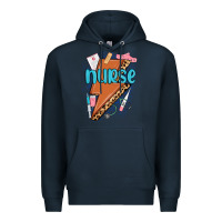 Navy nurse lightning bolt Premium Hoodie - MaliasSmallBusiness
