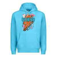 Ocean Blue nurse lightning bolt Premium Hoodie - MaliasSmallBusiness